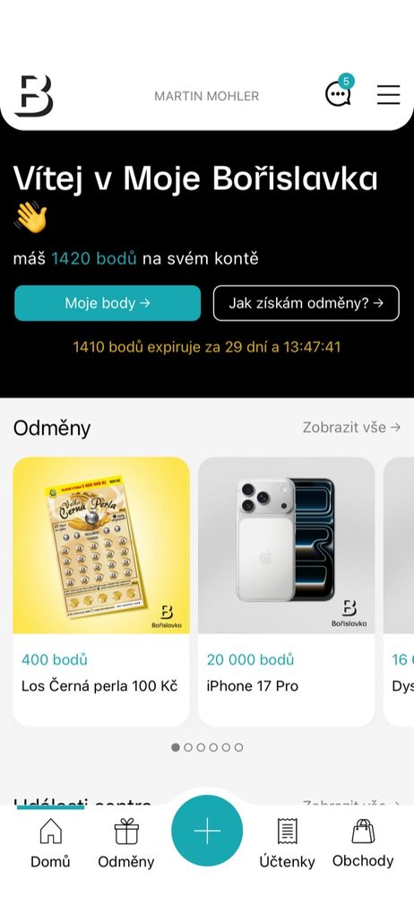 Náhled aplikace Moje Bořislavka